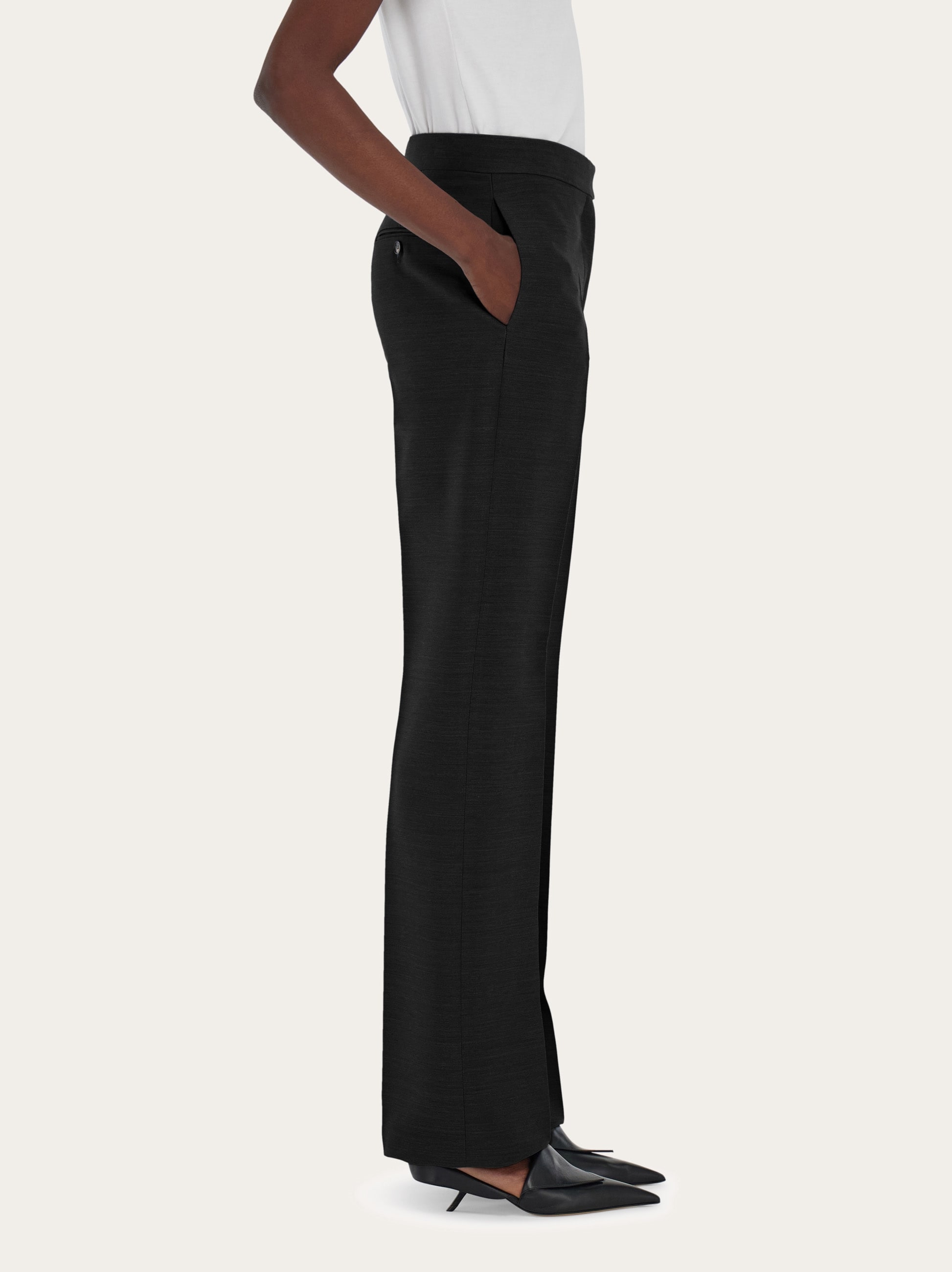 Wool faille trouser - Women | Ferragamo