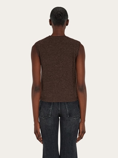Sleeveless cashmere top - Women | Ferragamo