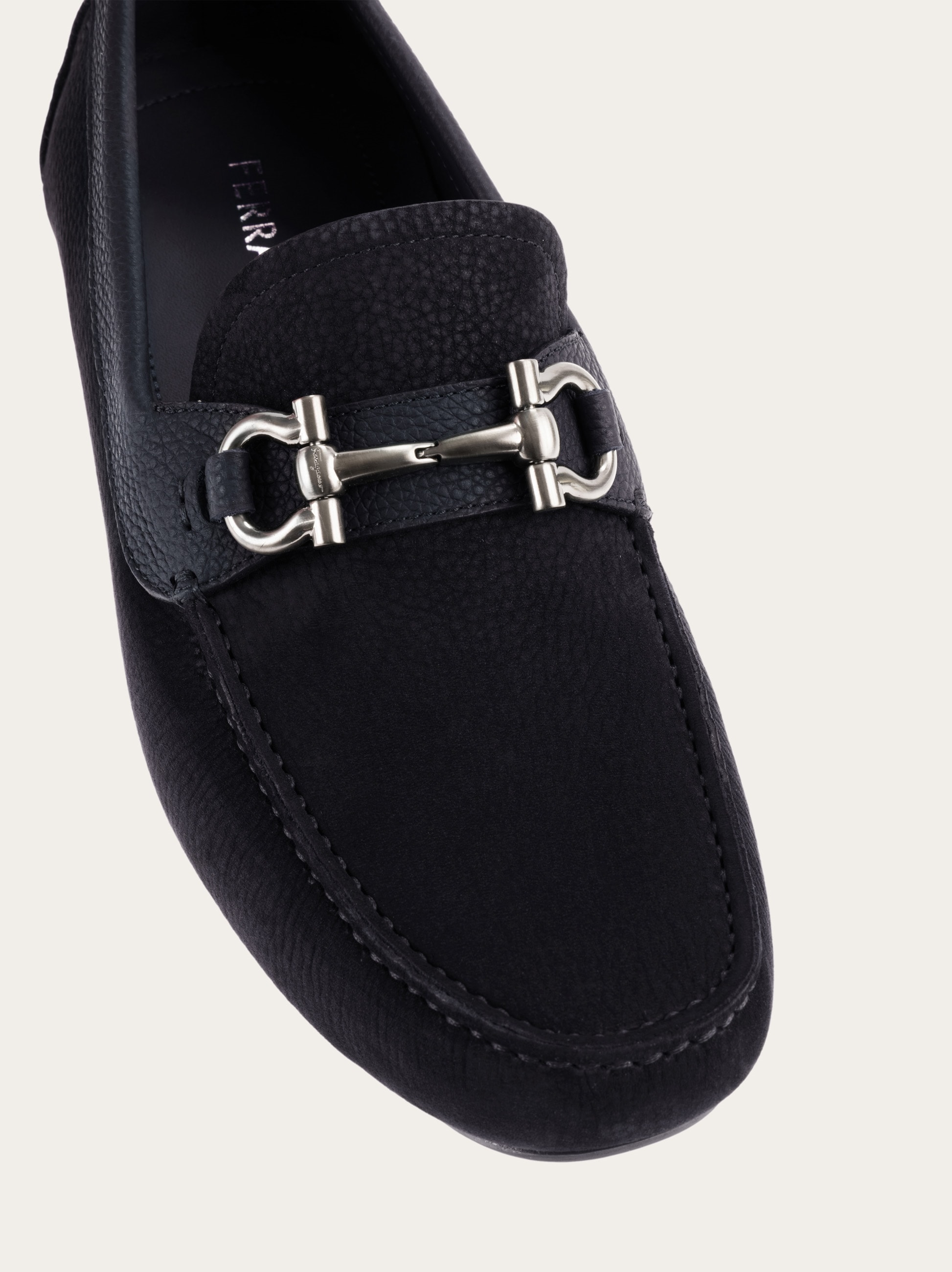 【関税込み】Ferragamo ネイビー Gancini Ornament ローファー Casual loafer with Gancini ornament - Men | Ferragamo