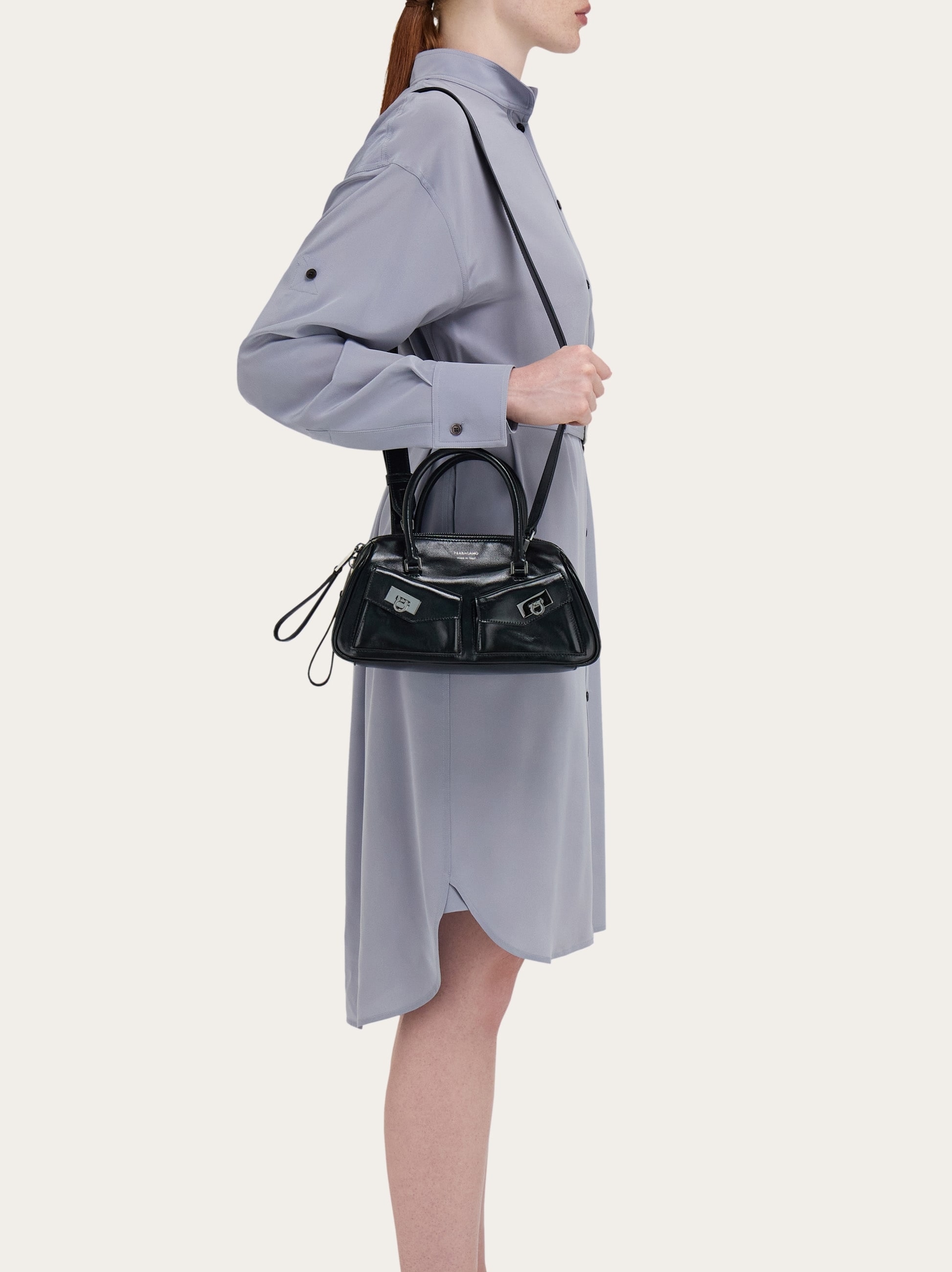 ✨美品✨Salvatore Ferragamo パーティバッグ　サークルハンドル アイコニック トップハンドル (S) - ウィメンズ | Ferragamo