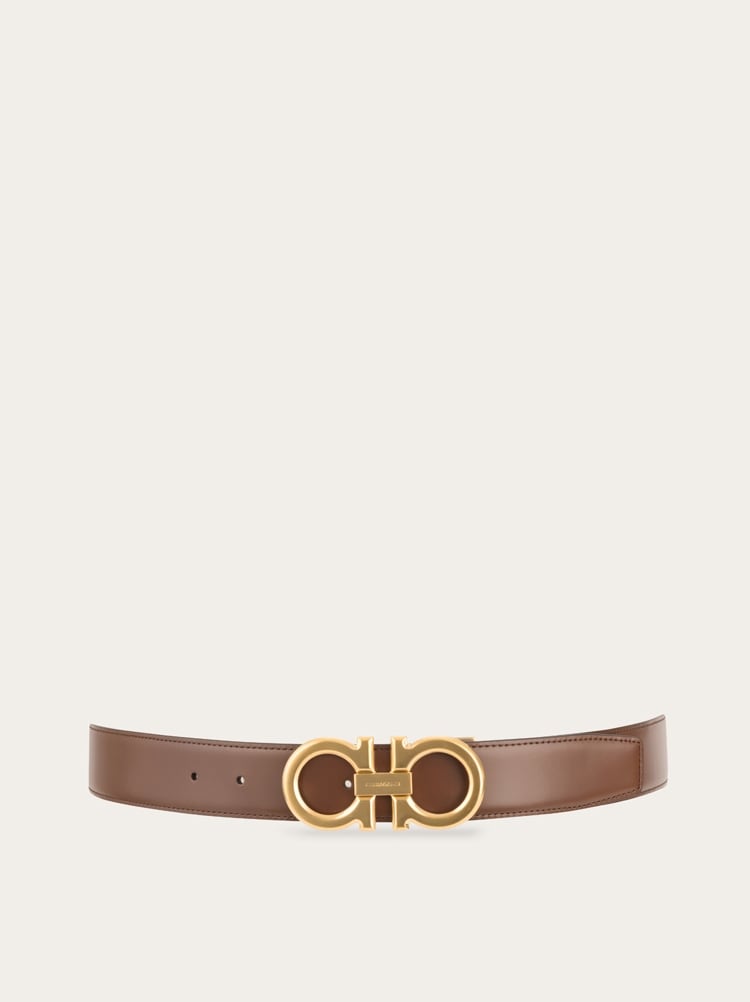 Reversible and adjustable Gancini belt Gallery image 1
