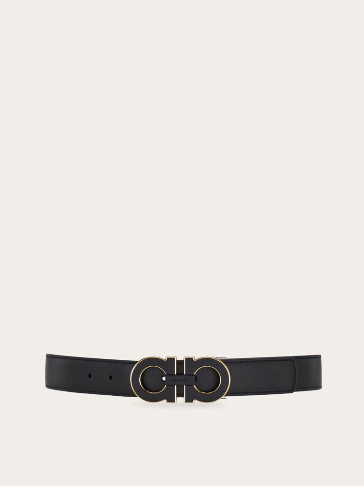 Reversible and adjustable Gancini belt Gallery image 1