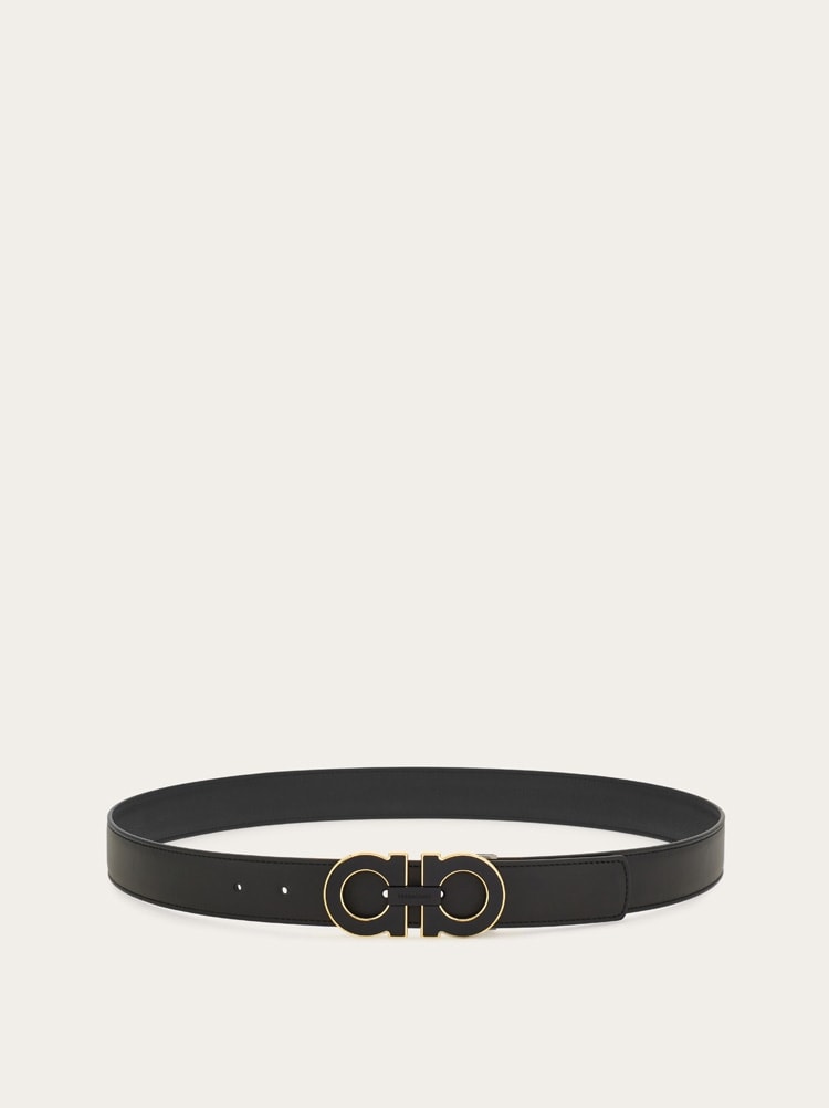 Reversible and adjustable Gancini belt Gallery image 3