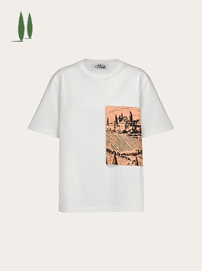 FERRAGAMO直営店 ポケット付きバック トゥ アースTシャツ Back to Earth: Ferragamo's Capsule Collection Celebrates
