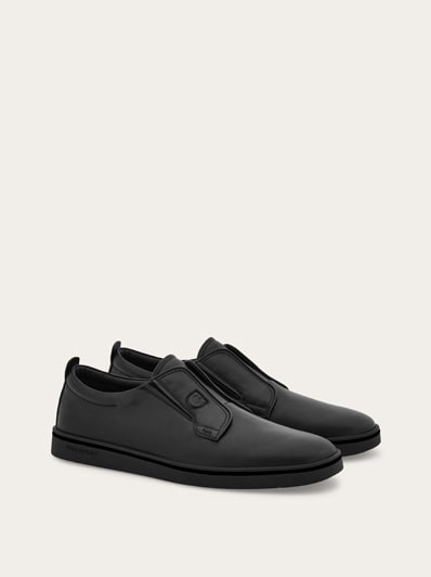 Ferragamo♪SALE♪0774170 Ferragamo - Cube Eco Nero Leather Sneaker | Mitchell Stores