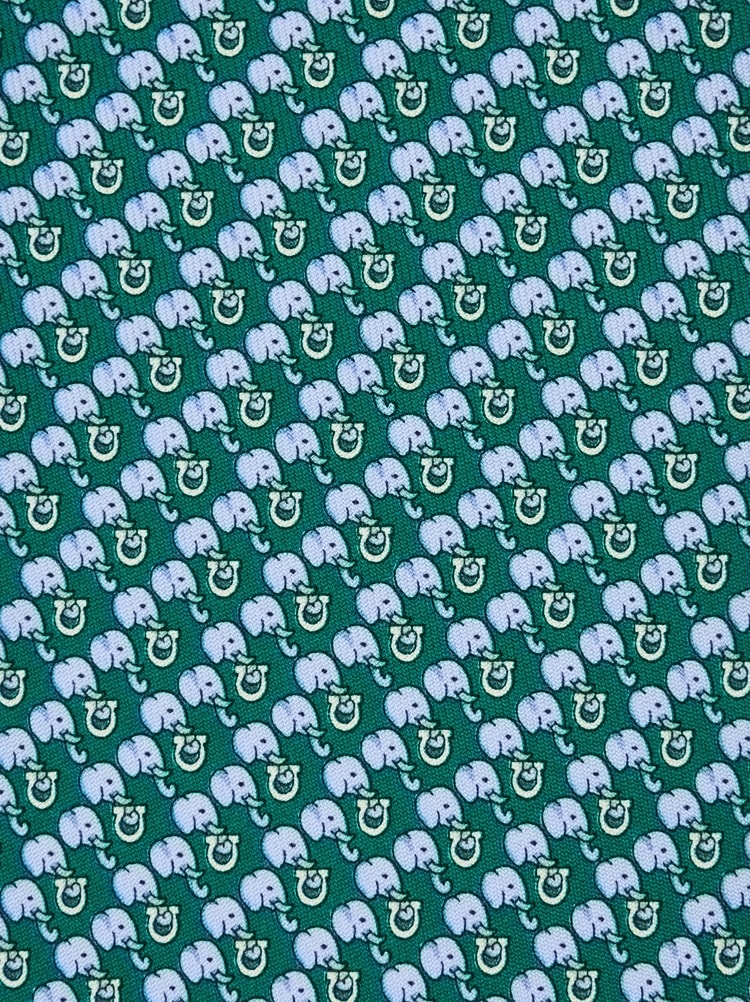 Elephant print silk tie Gallery image 2