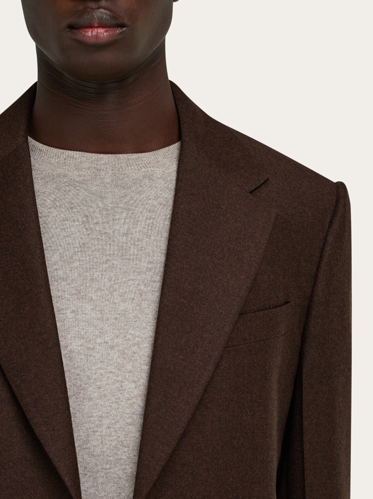 Blazer à simple boutonnage en flanelle Gallery image 4