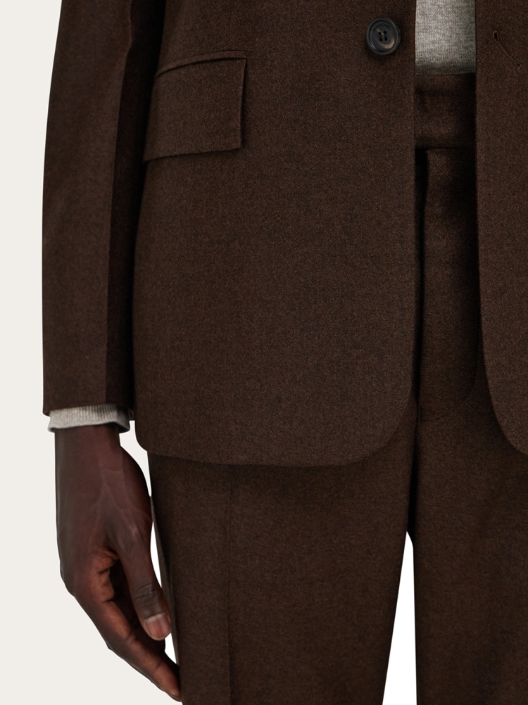 Blazer à simple boutonnage en flanelle Gallery image 6