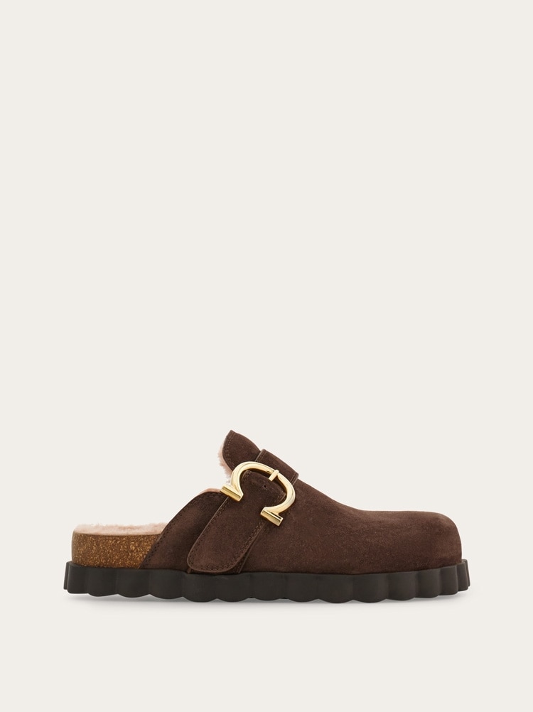 Gancini clog with rippled sole detail Gallery image 1