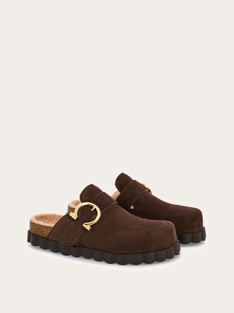 Gancini clog with rippled sole detail Gallery image 2