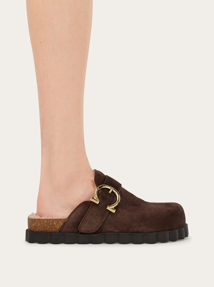 Gancini clog with rippled sole detail Gallery image 4