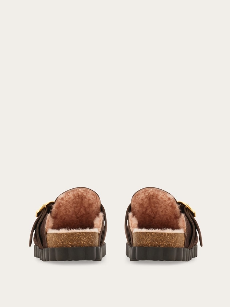 Gancini clog with rippled sole detail Gallery image 5