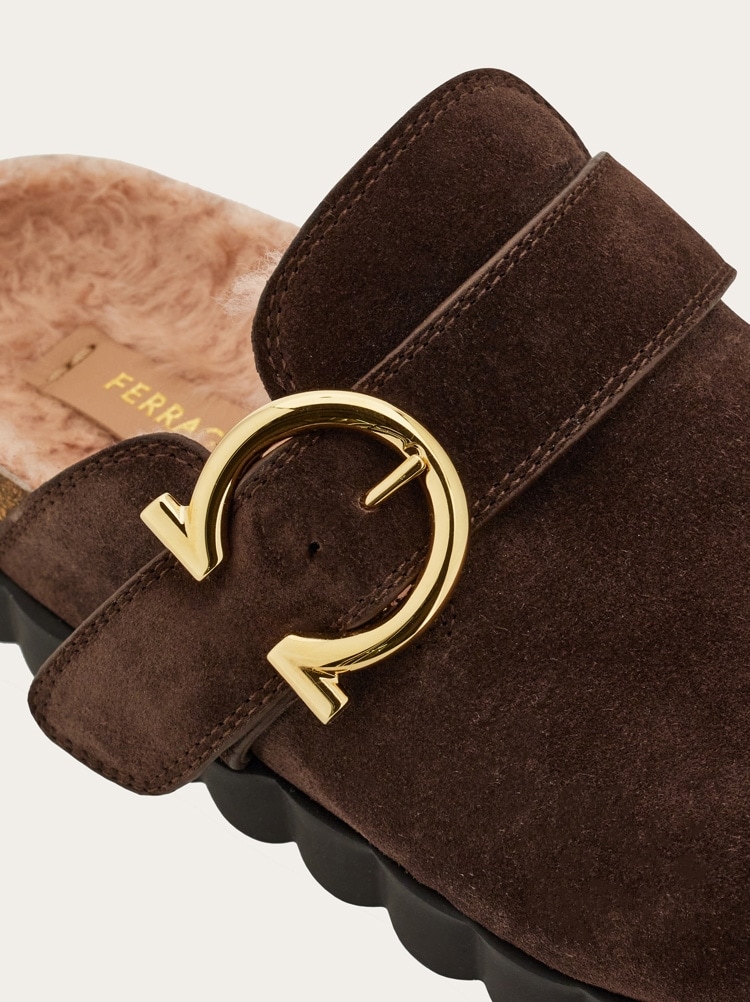 Gancini clog with rippled sole detail Gallery image 6