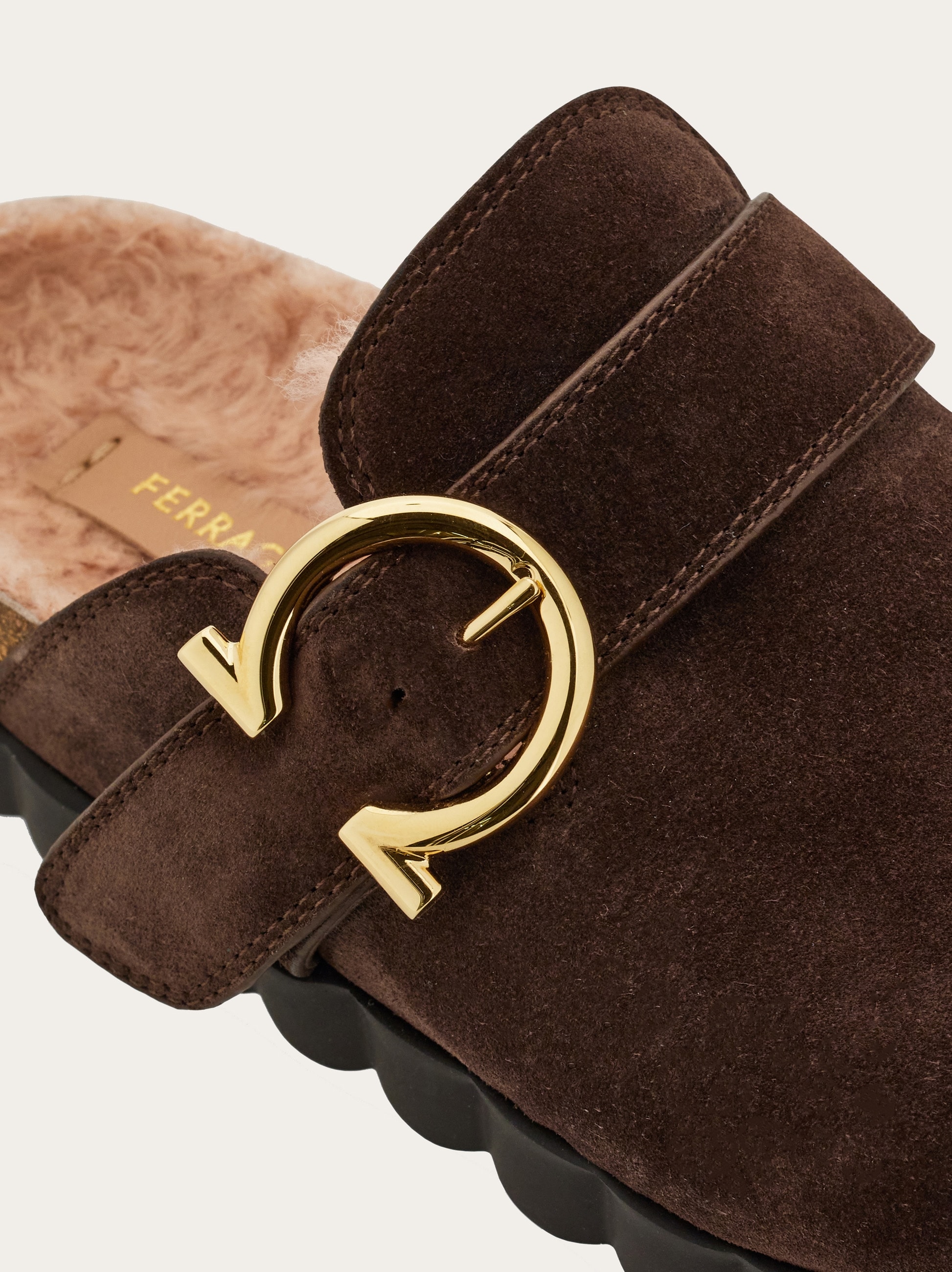 Gancini clog with rippled sole detail - Women | Ferragamo