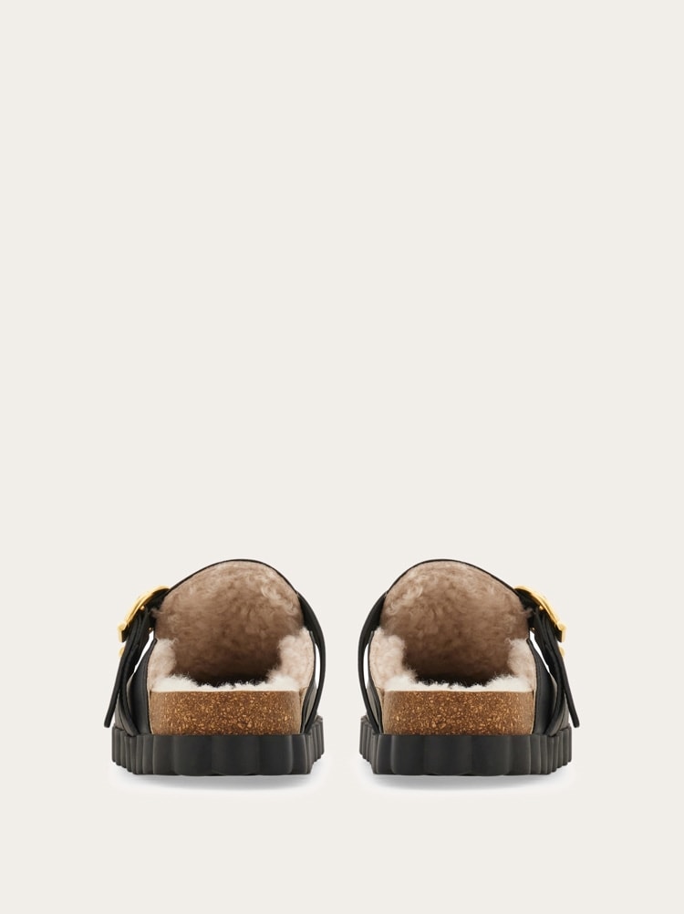 Gancini clog with rippled sole detail Gallery image 5