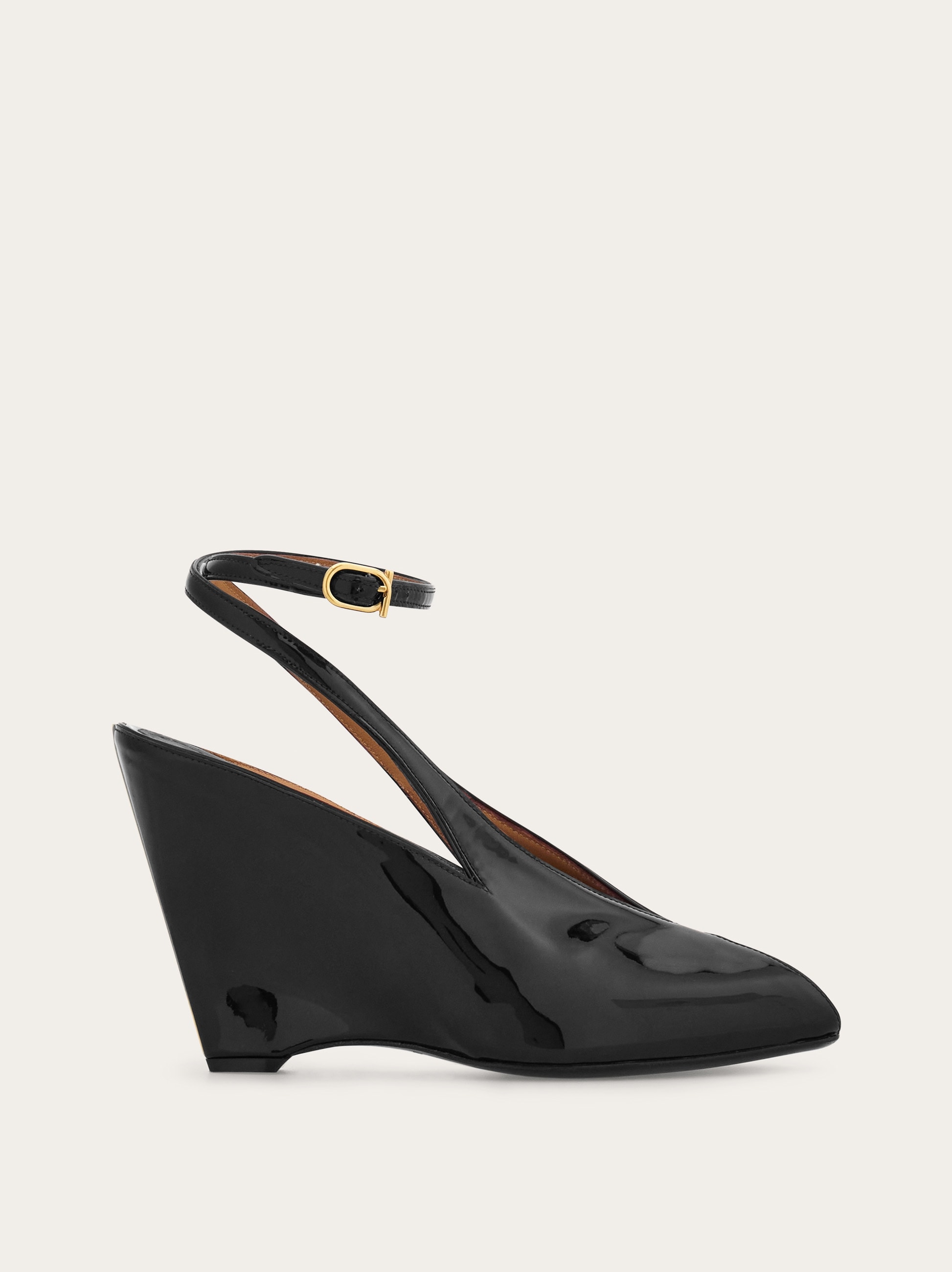 Sandalo peep toe con zeppa - Donna | Ferragamo