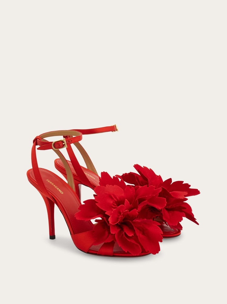 Flower embellished high heel sandal Gallery image 2