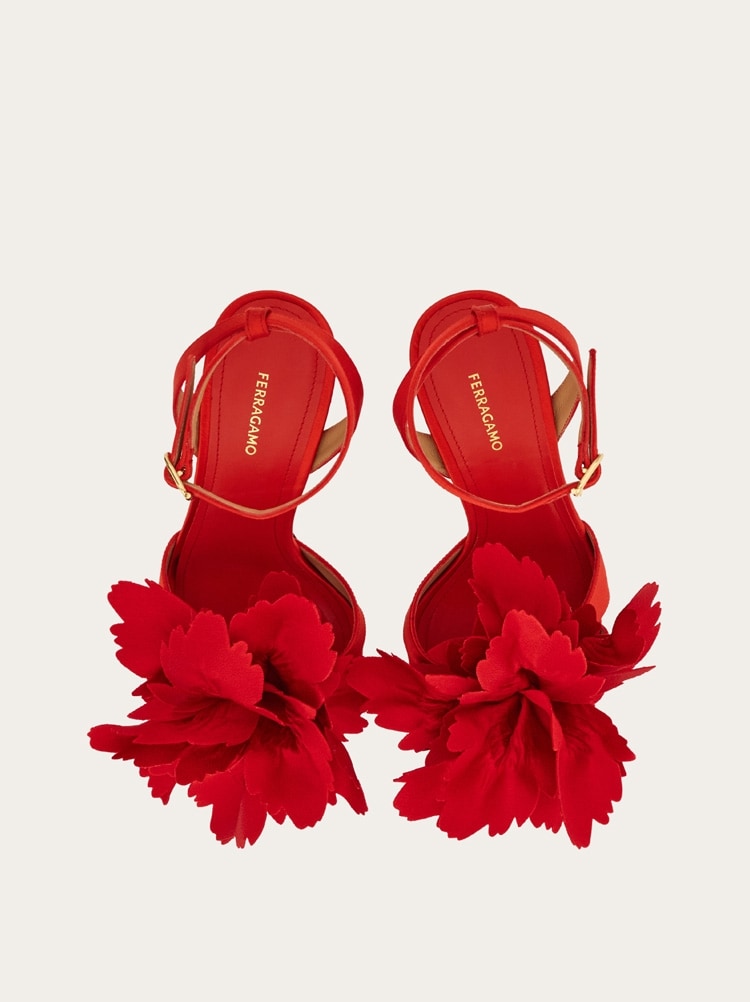 Flower embellished high heel sandal Gallery image 3