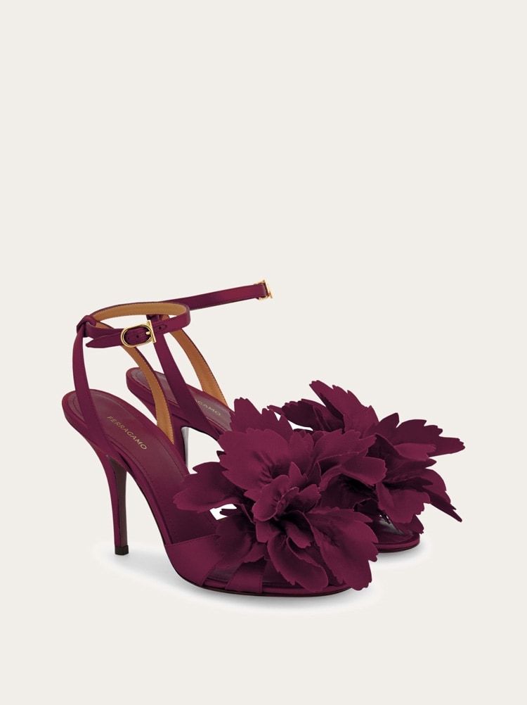 Flower embellished high heel sandal Gallery image 2