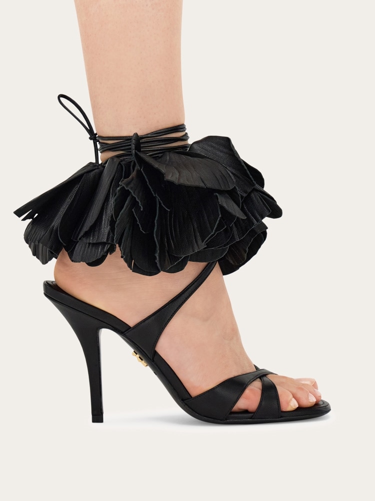 Flower embellished high heel sandal Gallery image 3