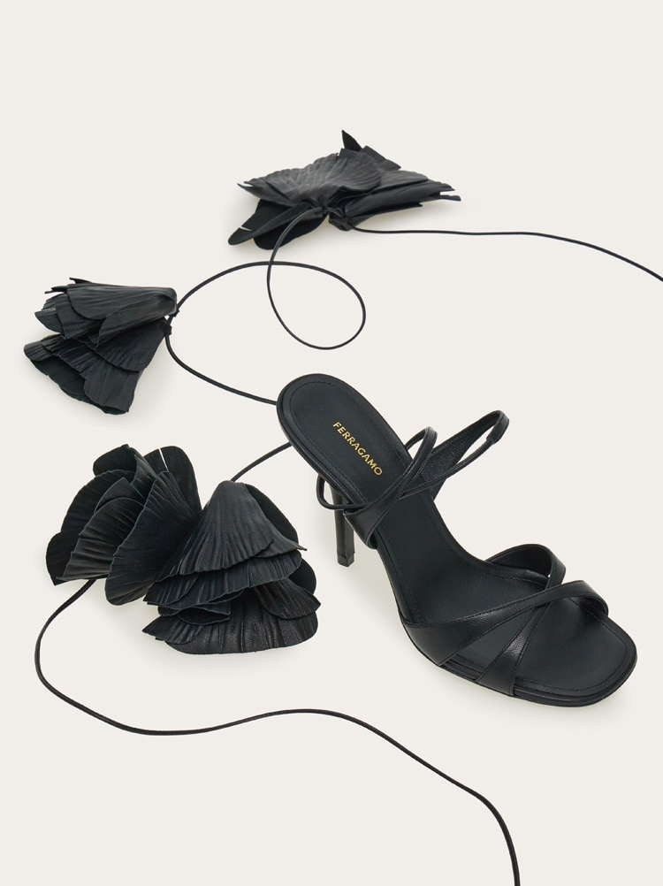 Flower embellished high heel sandal Gallery image 7