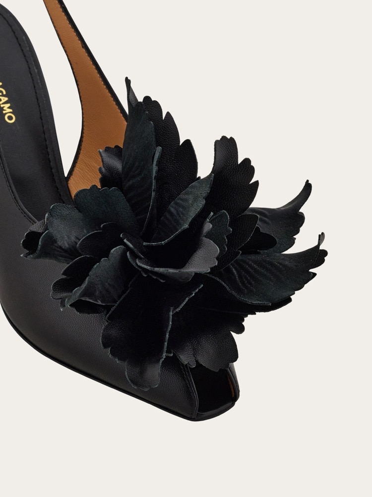 Flower embellished slingback Gallery image 6