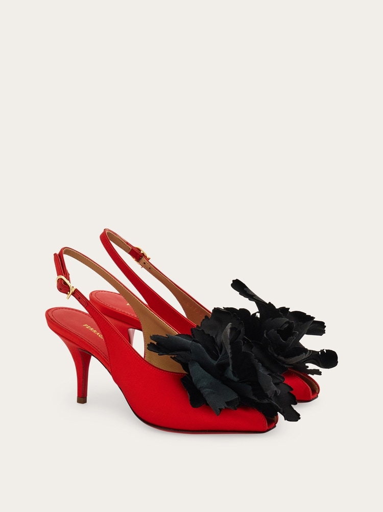 Slingbacks con flor Gallery image 2