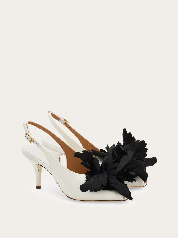 Flower embellished slingback Gallery image 2