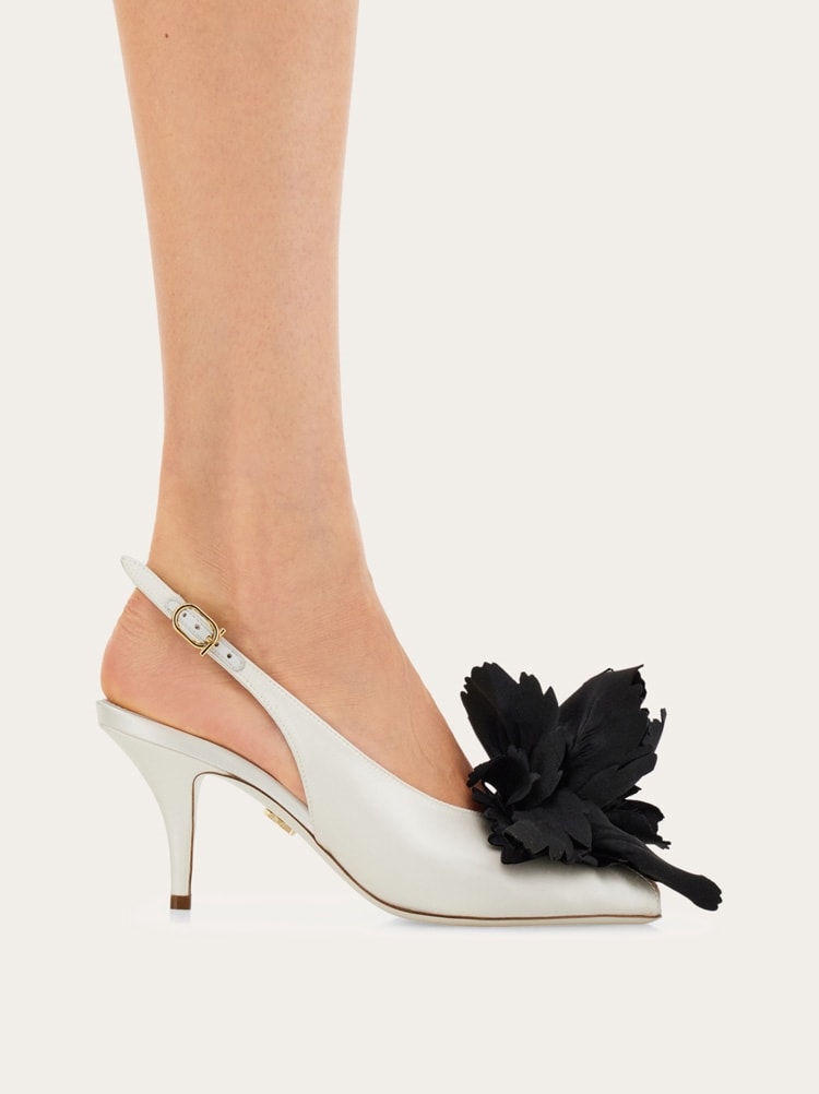 Flower embellished slingback Gallery image 4
