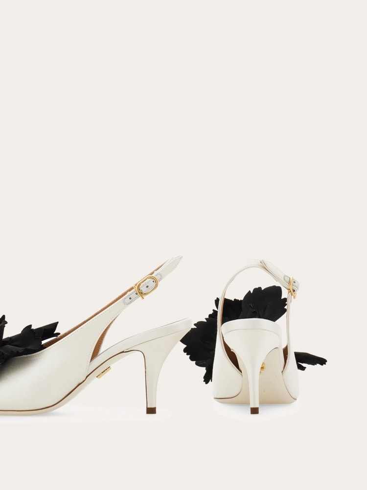 Flower embellished slingback Gallery image 7