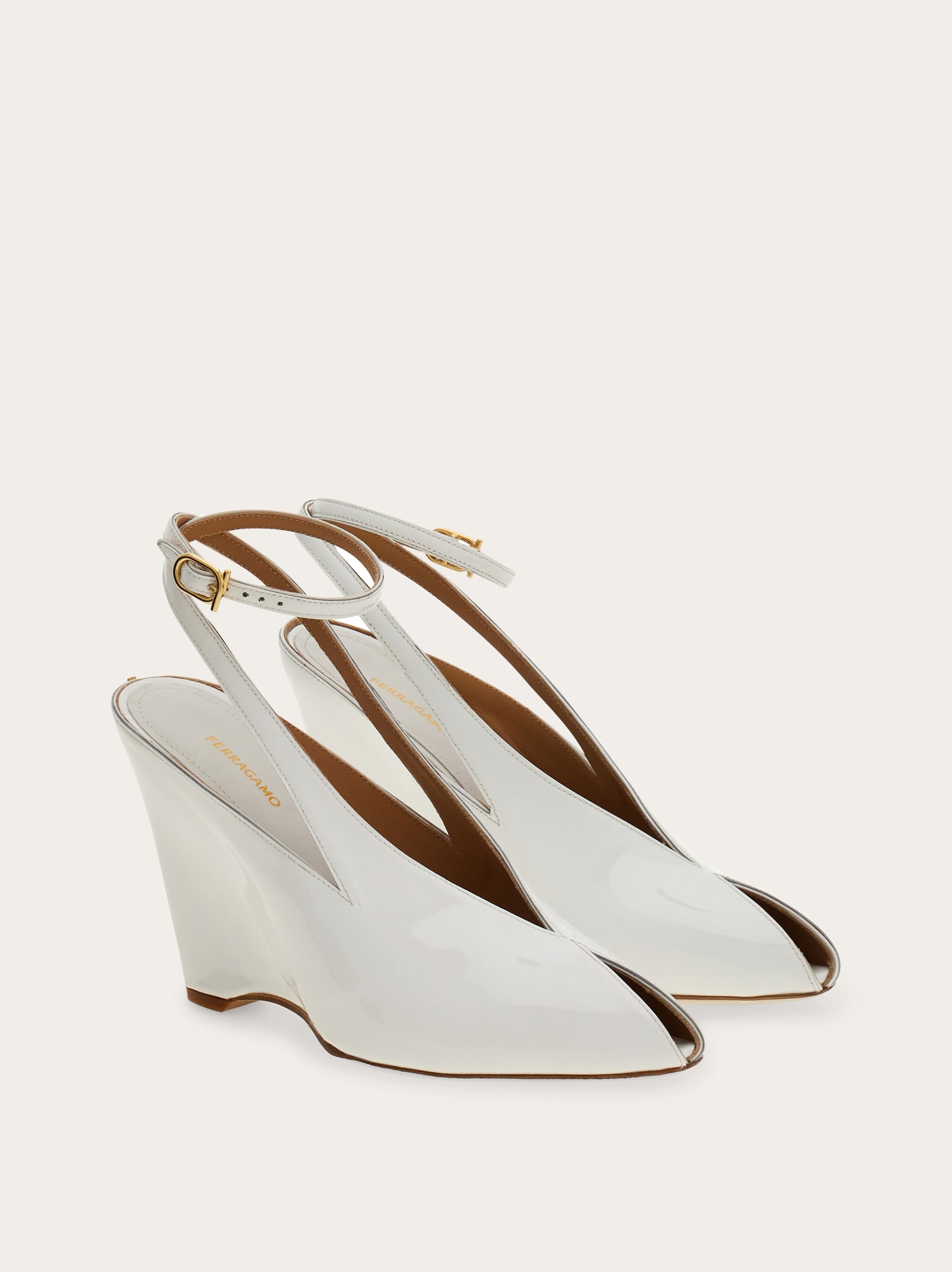 Peep toe wedge sandal - Women | Ferragamo