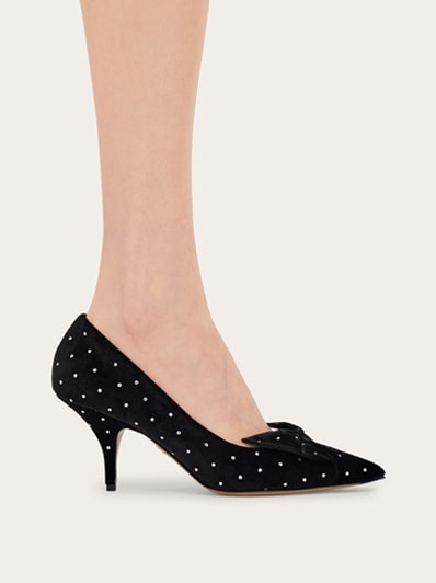 美品Ferragamo ドットシースルーパンプス 極美品☆箱付】Ferragamo