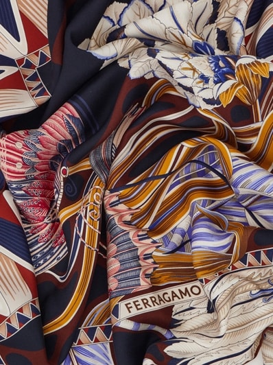FERRAGAMO直営店 ヴェナプリントシルクスカーフ シルクスカーフ - ウィメンズ | Ferragamo