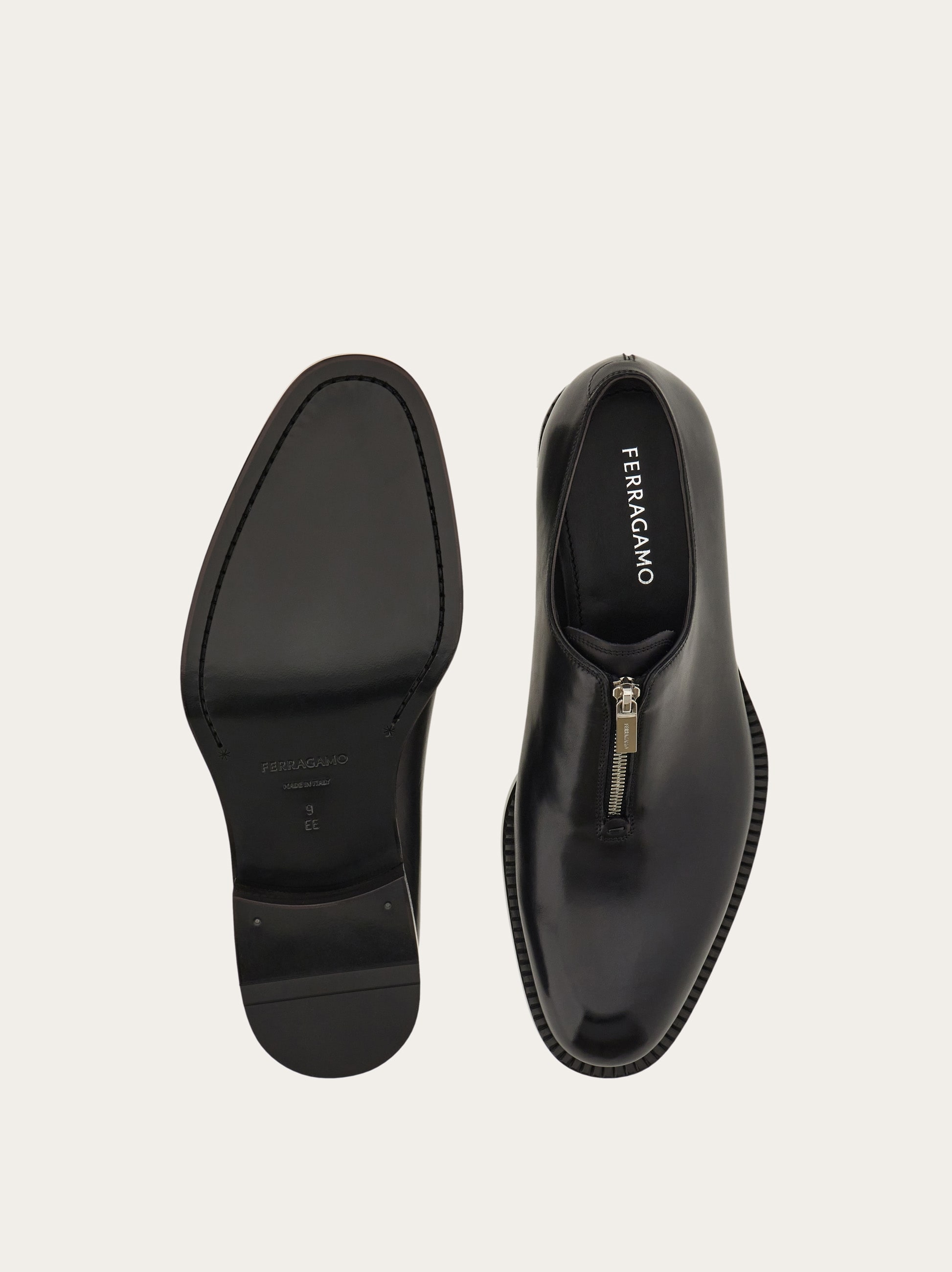 Derby shoe with zip detail - Men | Ferragamo