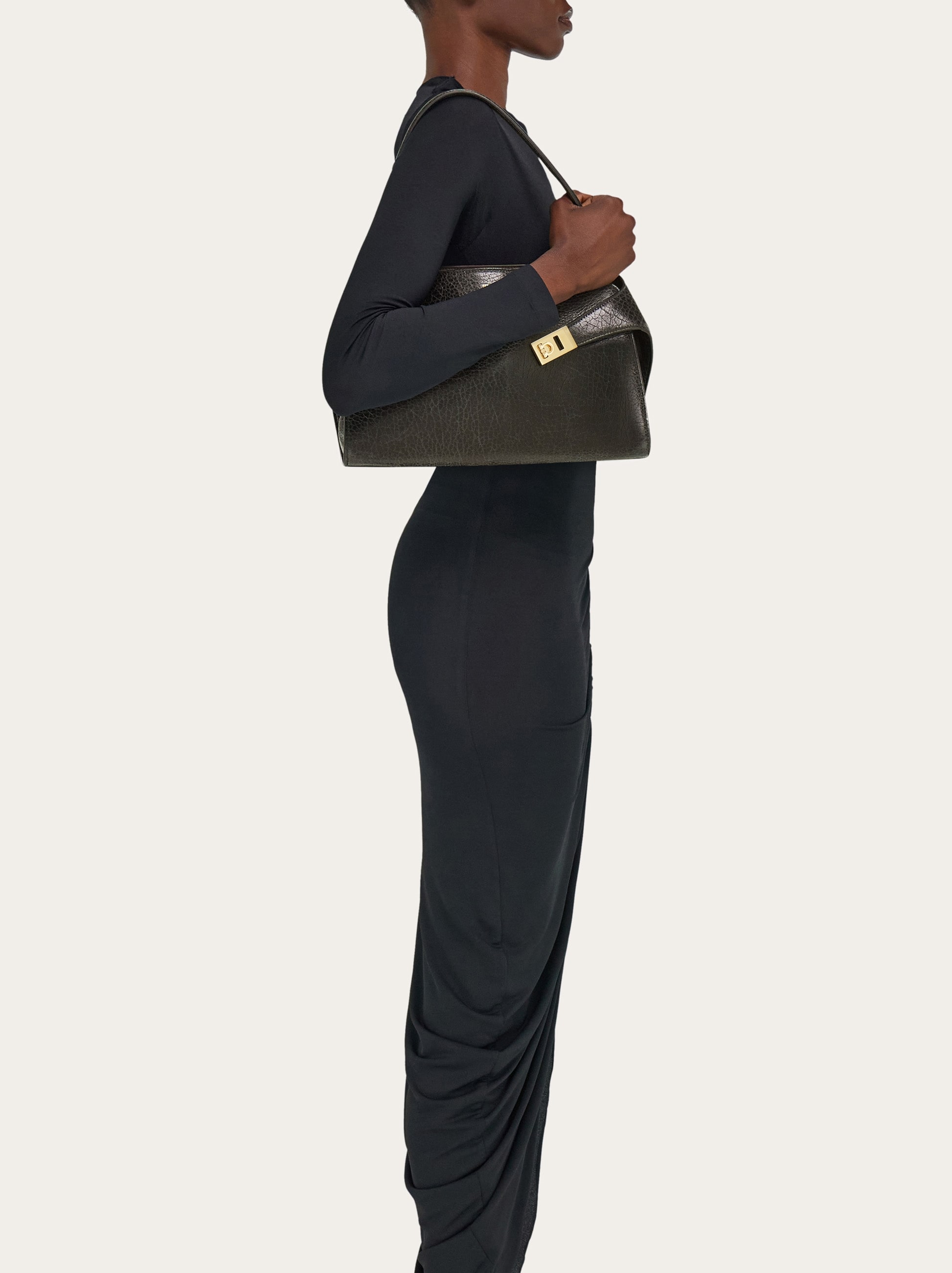 Hug Soft bicolor shoulder bag (M) - Women | Ferragamo