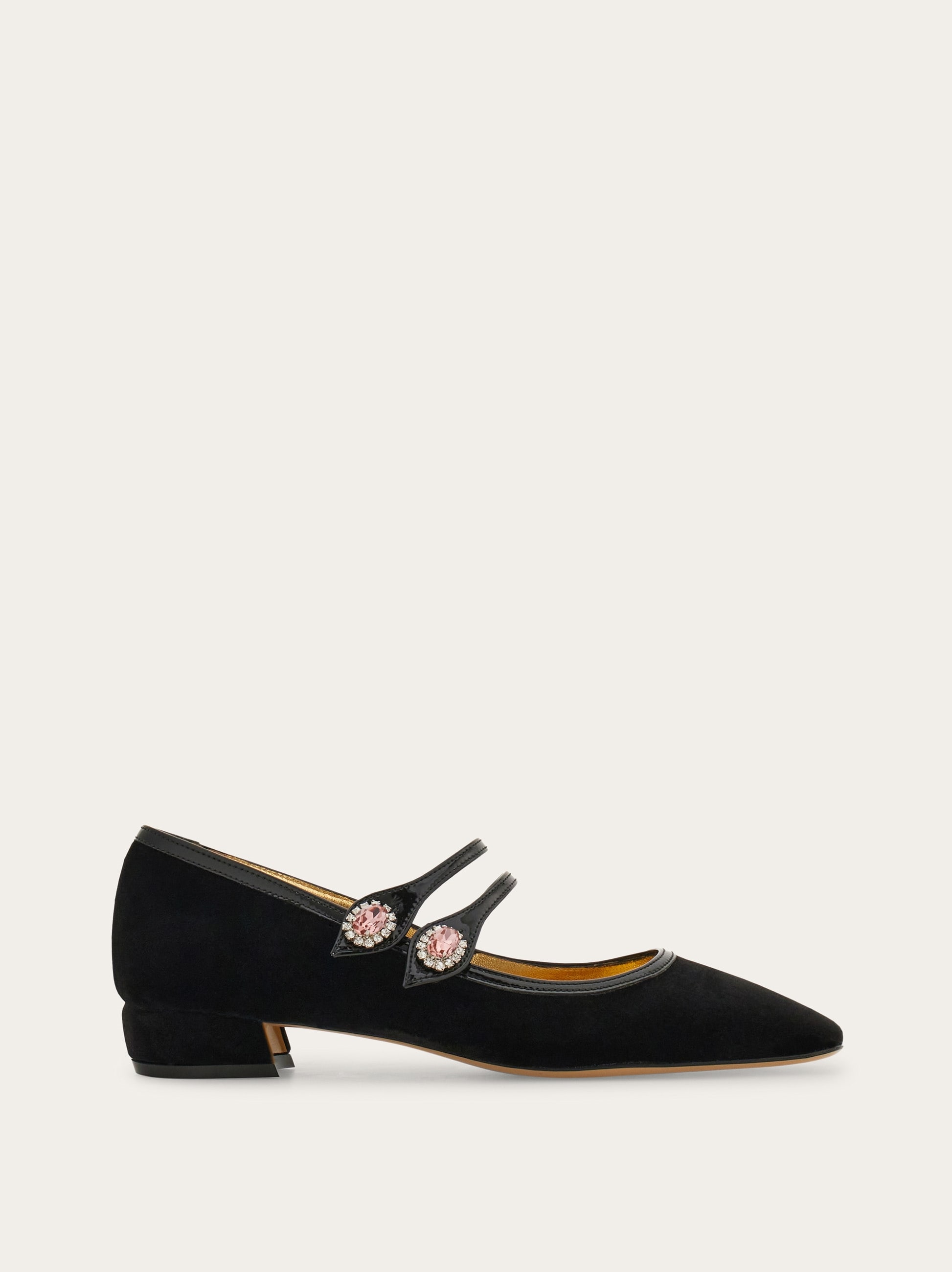 Ferragamo Women Crystal embellished Mary Jane Black Size 5.5