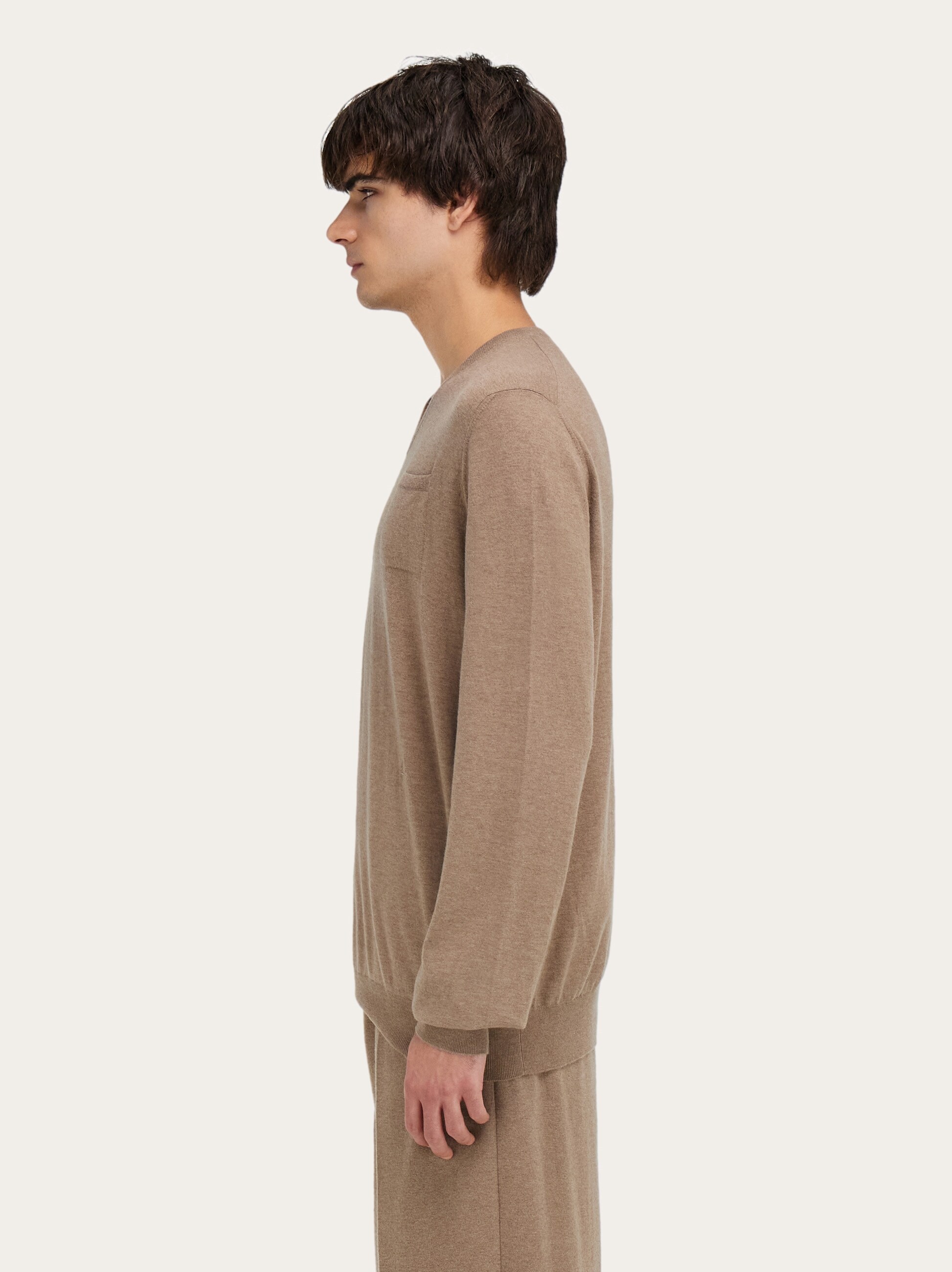 V-neck sweater with pocket detail - Men | Ferragamo