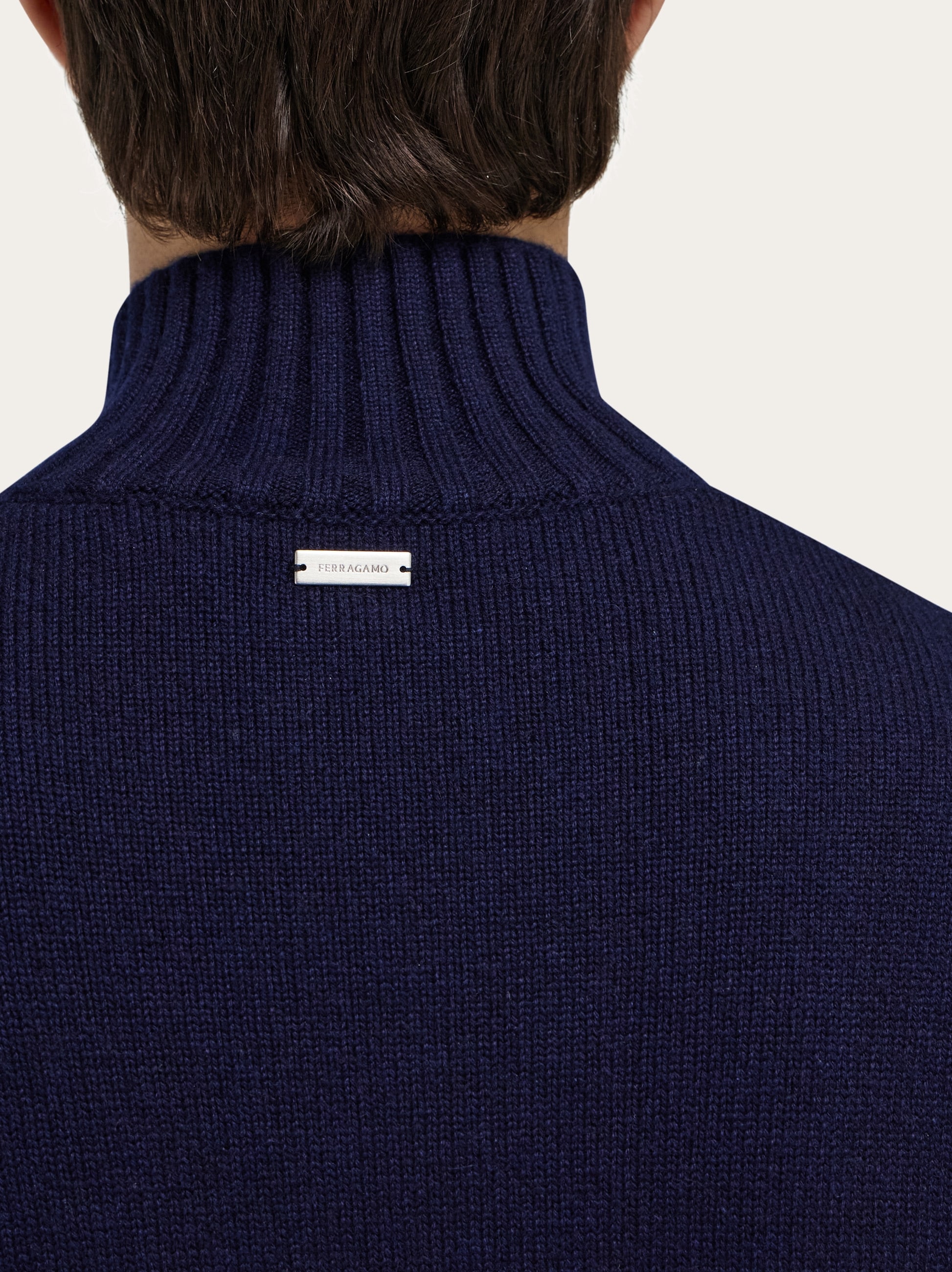 High neck cashmere pullover - Men | Ferragamo