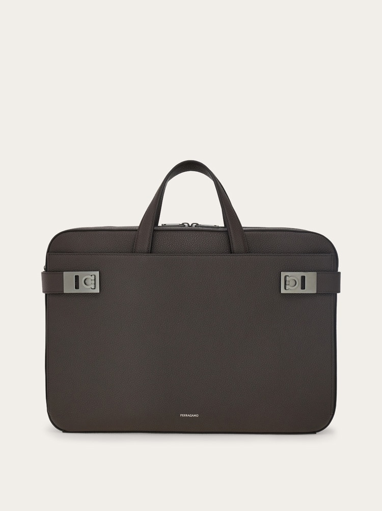 Briefcase with Gancini buckles (M) Gallery image 1