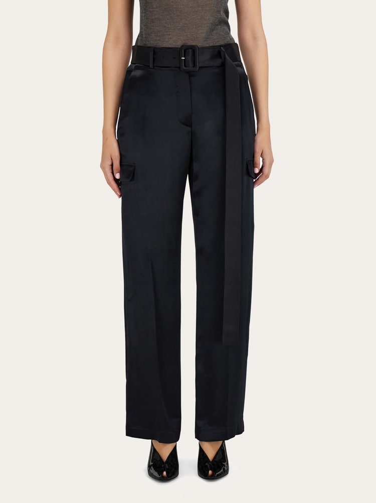 Satin cargo trouser Gallery image 2