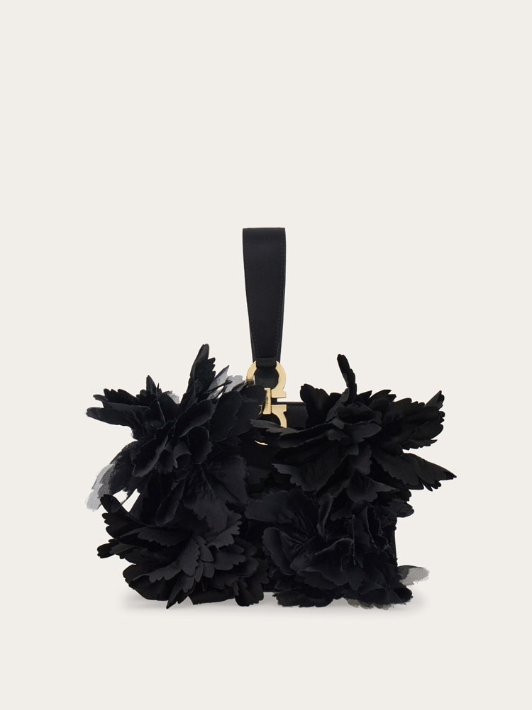 Mini clutch with floral detailing Gallery image 1