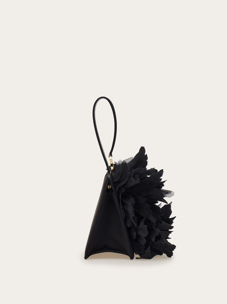 Mini clutch with floral detailing Gallery image 4