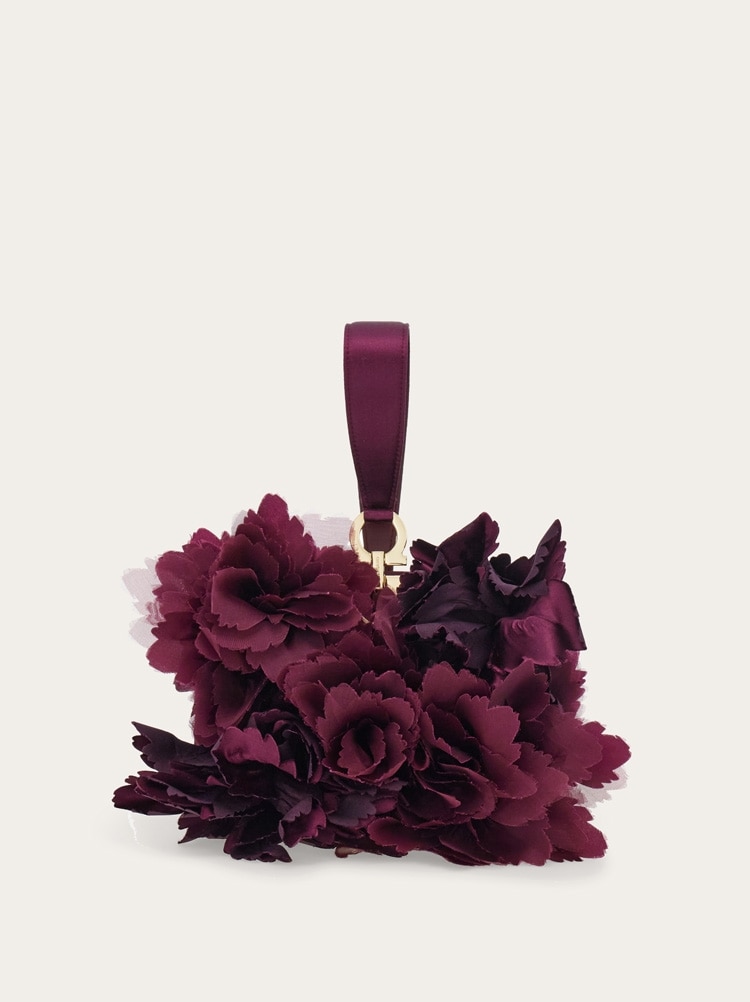 Mini clutch with floral detailing Gallery image 1