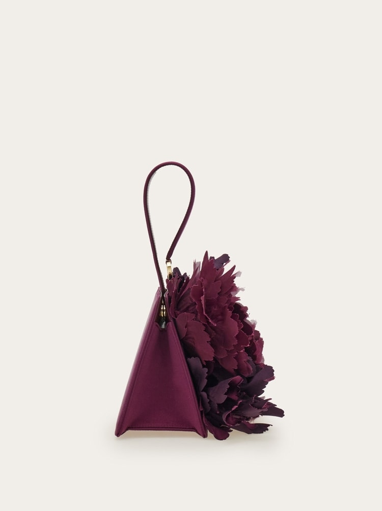 Mini clutch with floral detailing Gallery image 3