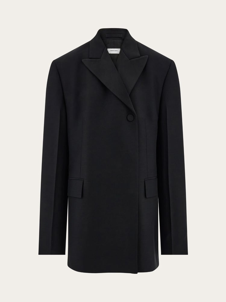 Double breasted tuxedo-inspired jacket Gallery image 1