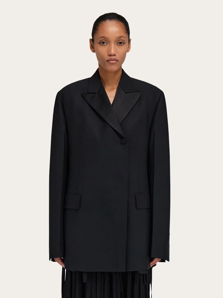 Double breasted tuxedo-inspired jacket Gallery image 2