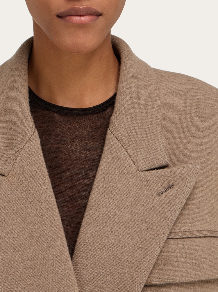Oversize coat in jersey Gallery image 5