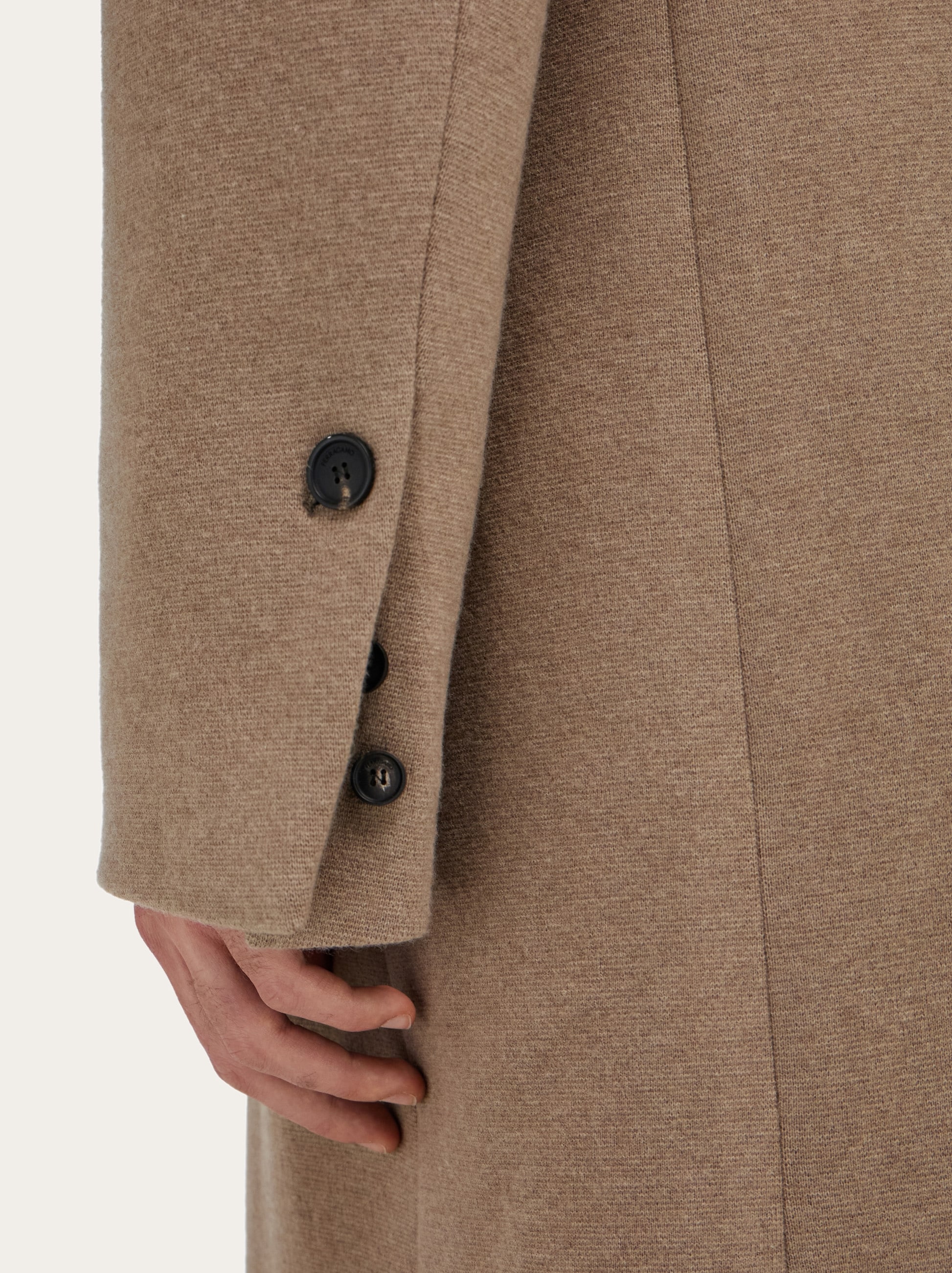 Jersey interlock double breasted coat - Men | Ferragamo
