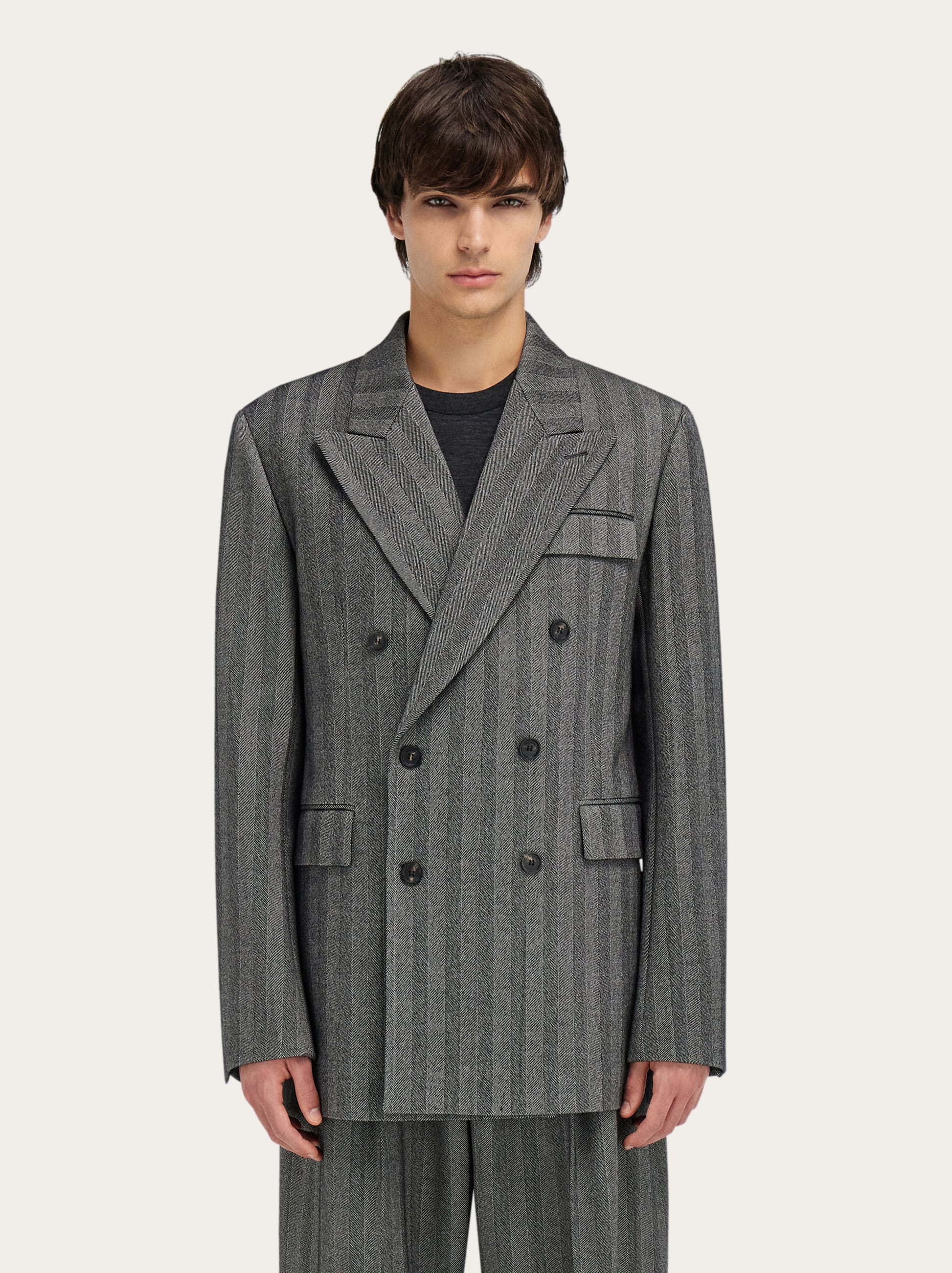Double breasted chevron blazer - Men | Ferragamo