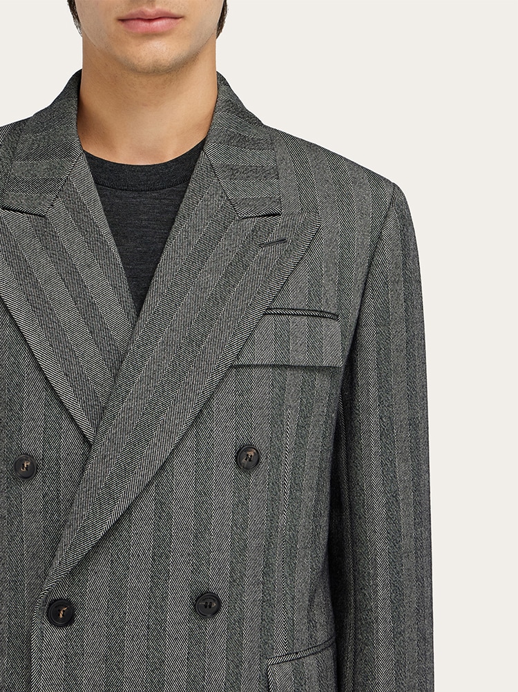 Double breasted chevron blazer Gallery image 4